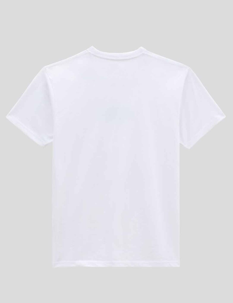 V T-shirt bloccata logo tee bianco